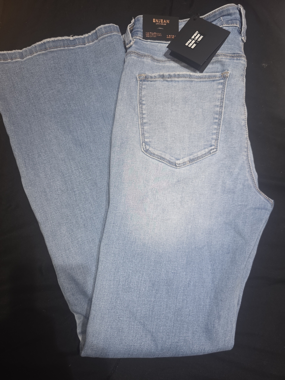 ENJEAN Light Blue High-Rise Wide Leg Jeans